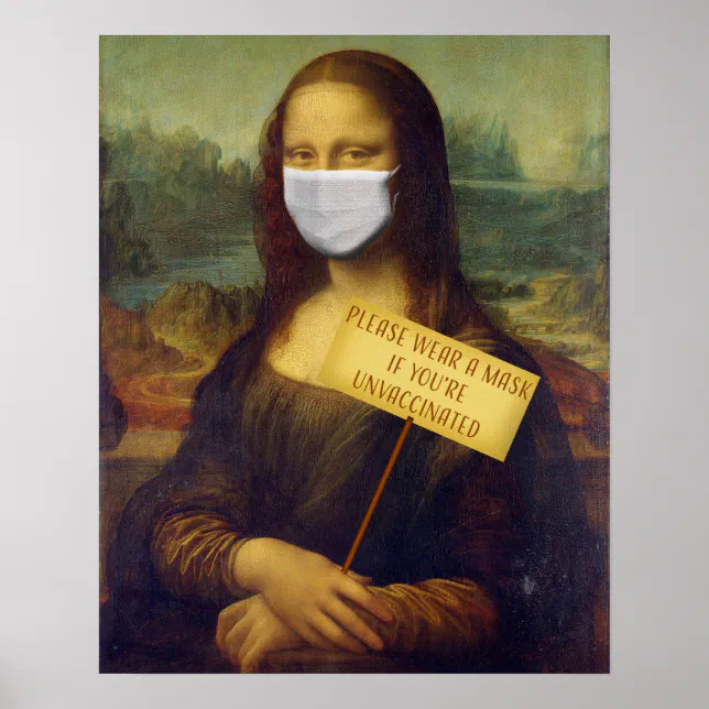 Mona Lisa Says Please Wear a Mask Poster | Zazzle