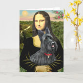 Mona Lisa - Scottish Terrier #1 Card (Yellow Flower)