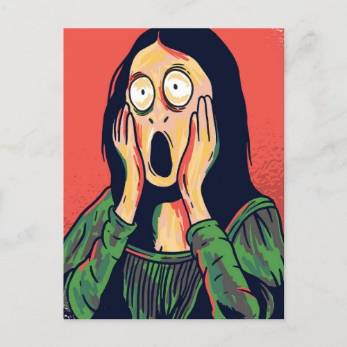 Mona Lisa Scream Postcard