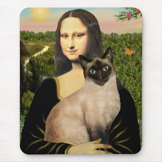 Mona Lisa - Seal Point Siamese cat Mouse Pad (Front)