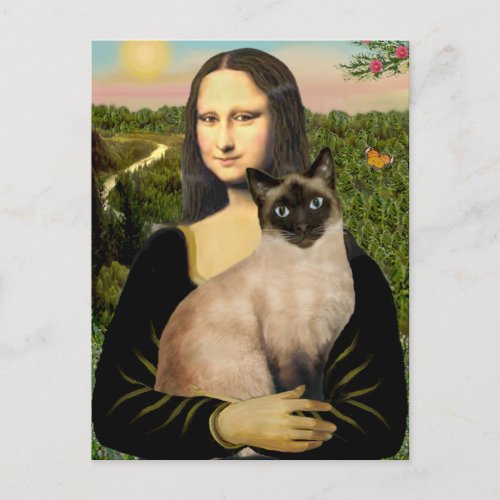 Mona Lisa _ Seal Point Siamese cat Postcard