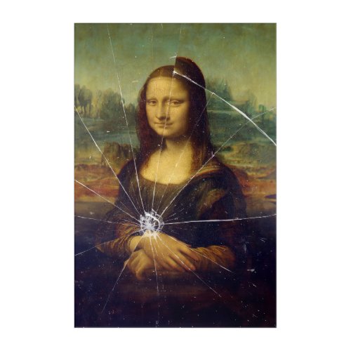 Mona Lisa Shattered Acrylic Print