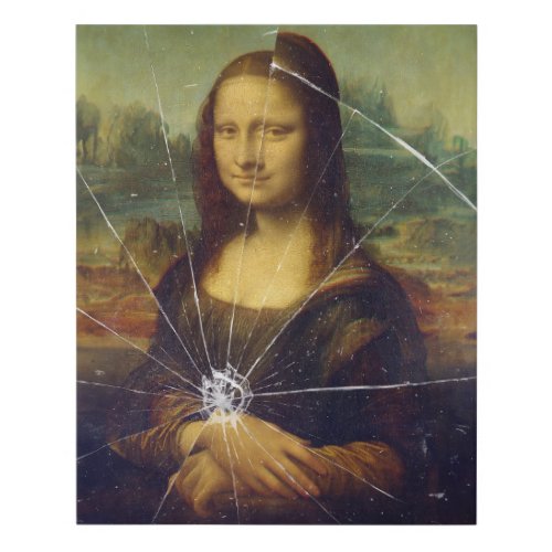 Mona Lisa Shattered Faux Canvas Print