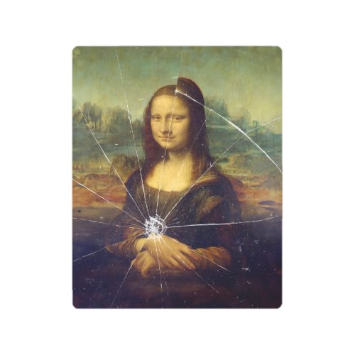 Mona Lisa Shattered Metal Print