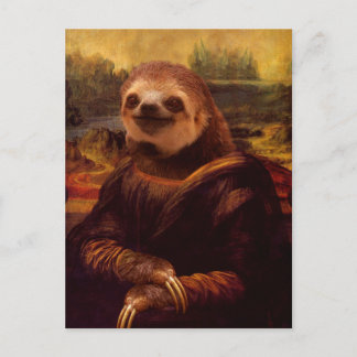 Mona Lisa Sloth Postcard