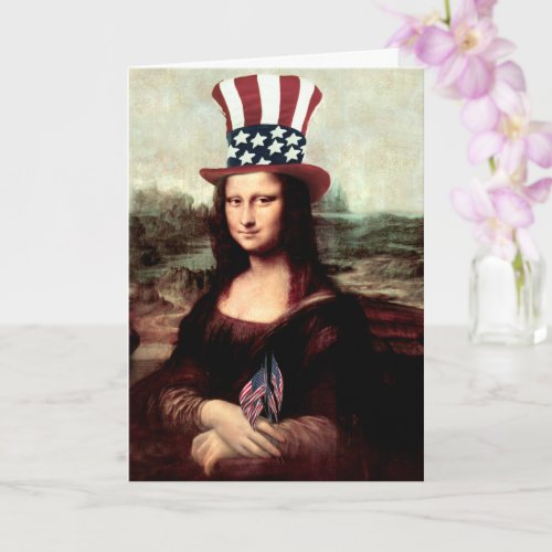 Mona Lisa Smile USA Independence Day Card