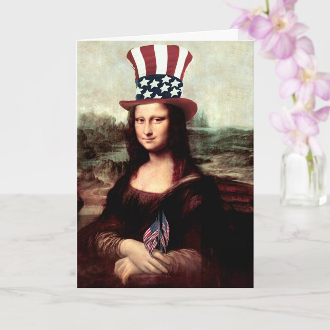 Mona Lisa Smile USA Independence Day Card (Orchid)