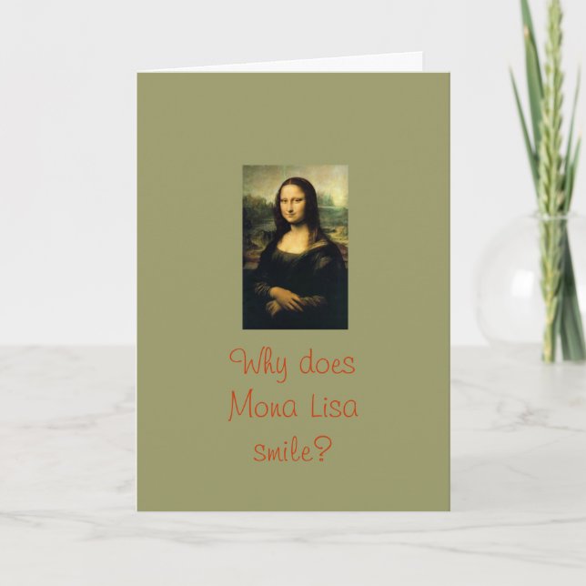 Mona Lisa Smiles Holiday Card (Front)