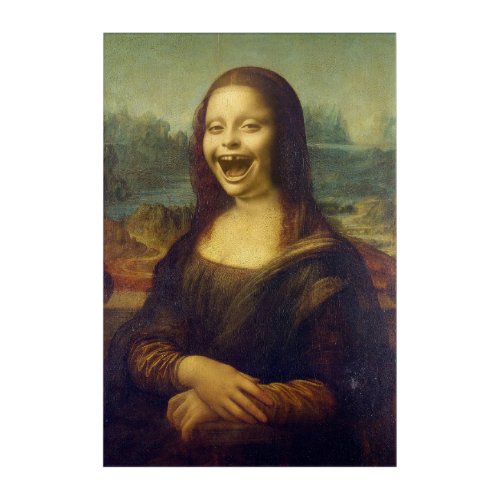 Mona Lisa Smiling Acrylic Print