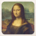 Mona Lisa Square Paper Coaster at Zazzle