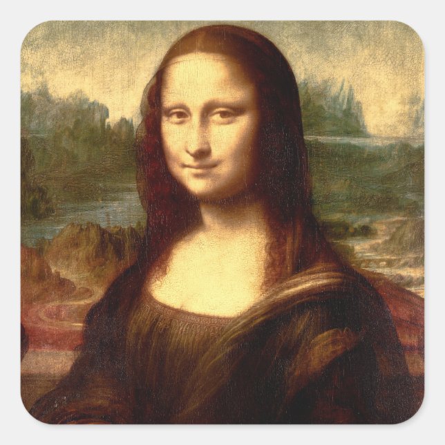 Mona Lisa Square Sticker (Front)