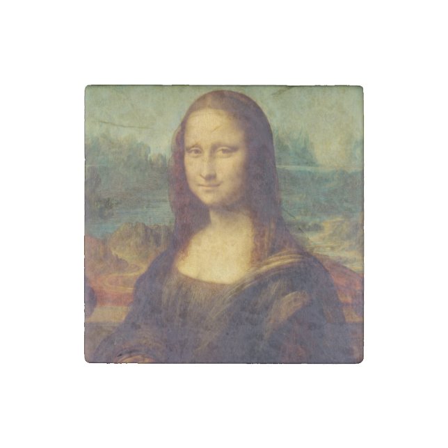 Mona Lisa Stone Magnet (Front)