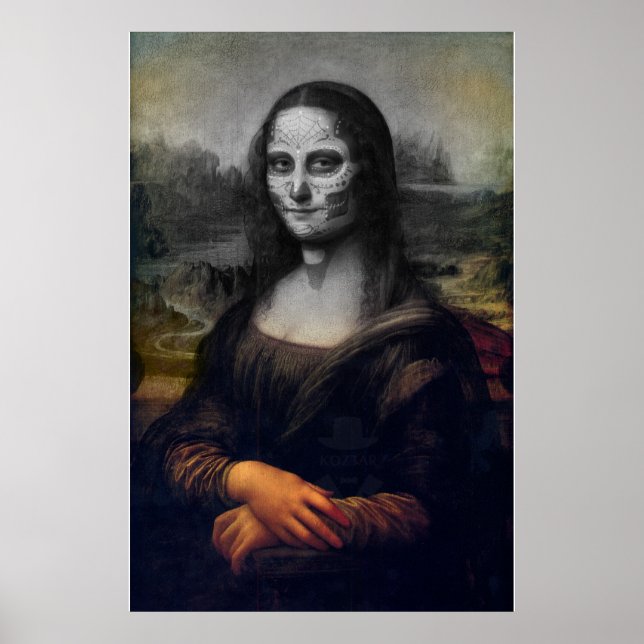 mona lisa sugar skull poster (Front)
