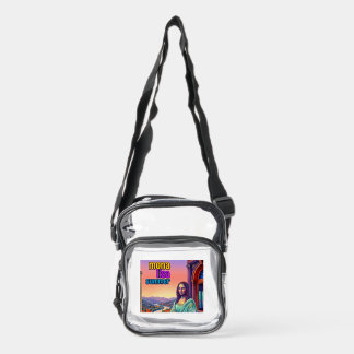 Mona Lisa Summer Retro Aesthetic Art Clear Crossbo Crossbody Bag