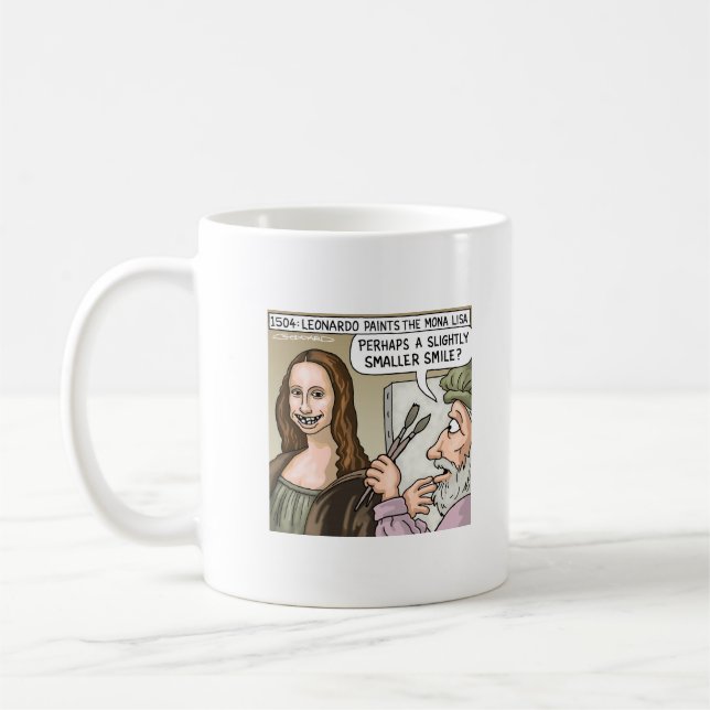 Mona Lisa - terrible teeth Coffee Mug (Left)