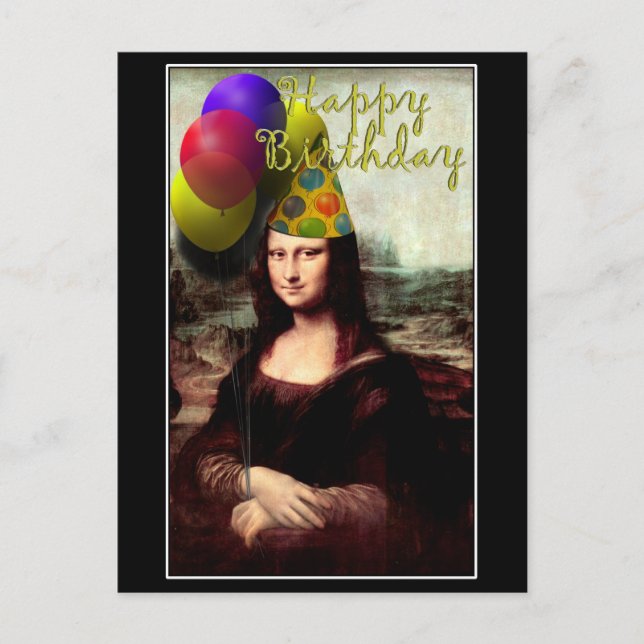 Mona Lisa -  The Birthday Girl Postcard (Front)