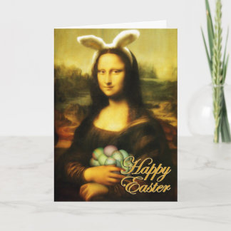 Mona Lisa, The Easter Bunny Holiday Card