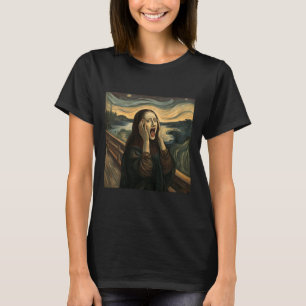 Mona Lisa The Scream Halloween Costume Party Art T-Shirt