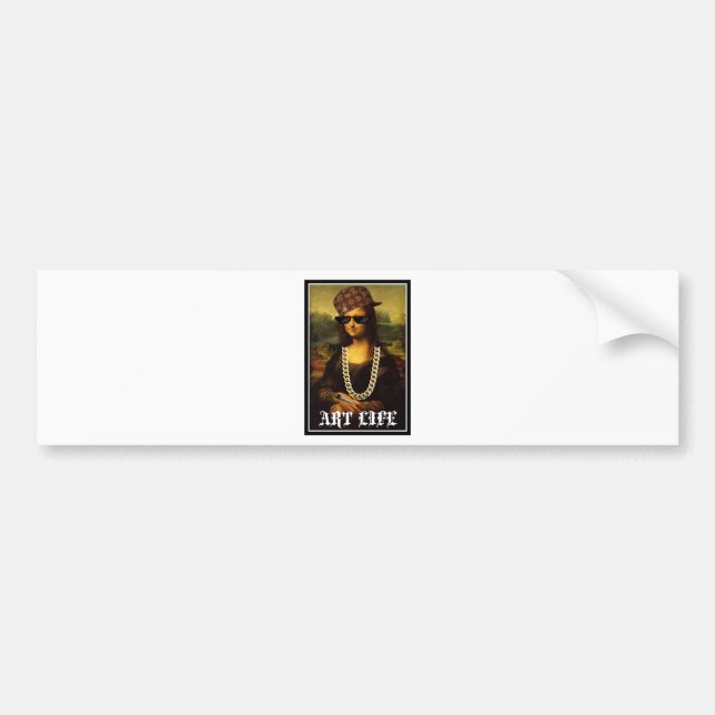 Mona Lisa Thug Life Art Life Bumper Sticker (Front)