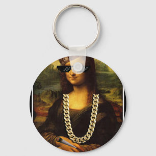 Mona Lisa Thug Life Art Life Keychain