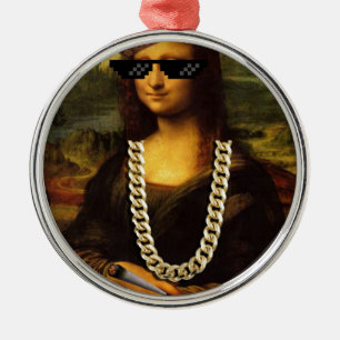 Mona Lisa Thug Life Art Life Metal Ornament