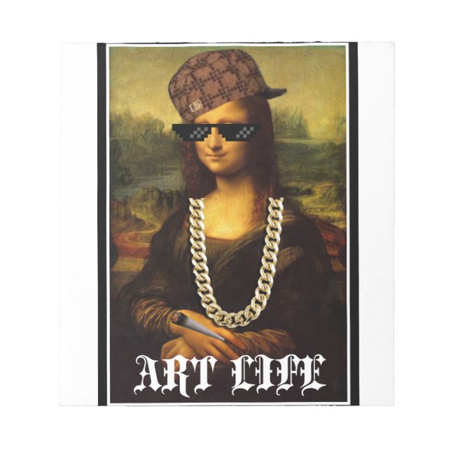 Mona Lisa Thug Life Art Life Notepad (Front)
