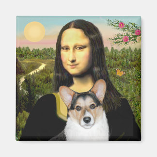 Mona Lisa - Tri Color Welsh Corgi 10 Magnet