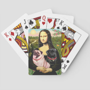 Mona Lisa - Two Pugs Poker Cards