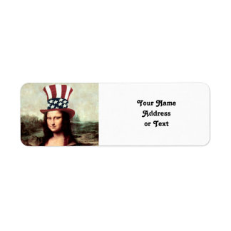 Mona Lisa USA Independence Day  Label