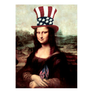 Mona Lisa USA Independence Day  Poster