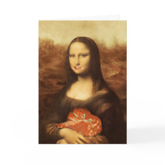 Mona Lisa Valentine's Day Holiday Card