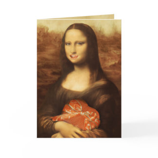 Mona Lisa Valentine's Day Holiday Card