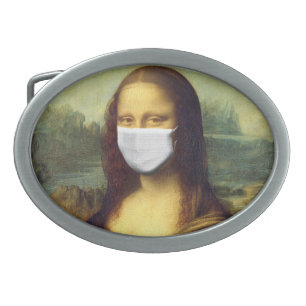 Mona Lisa Via Corona Virus Belt Buckle