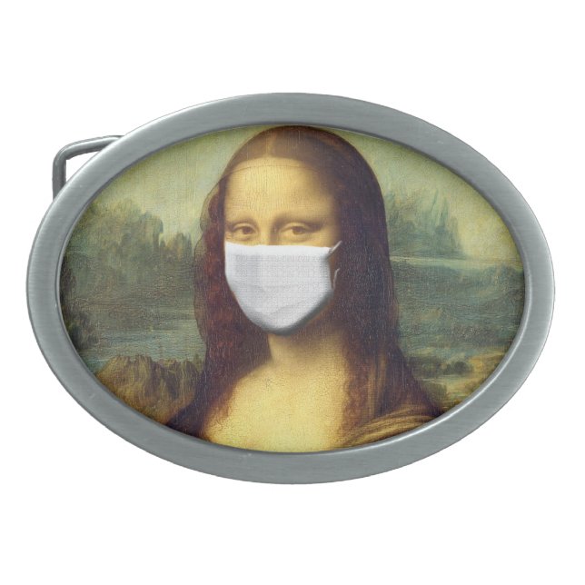 Mona Lisa Via Corona Virus Belt Buckle (Front)