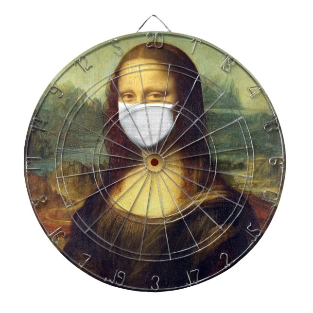 Mona Lisa Via Corona Virus Dart Board (Front)