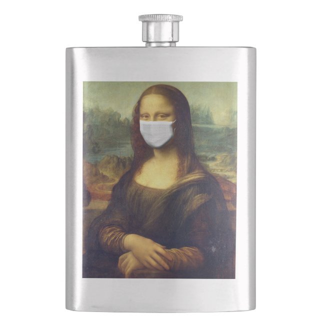 Mona Lisa Via Corona Virus Flask (Front)