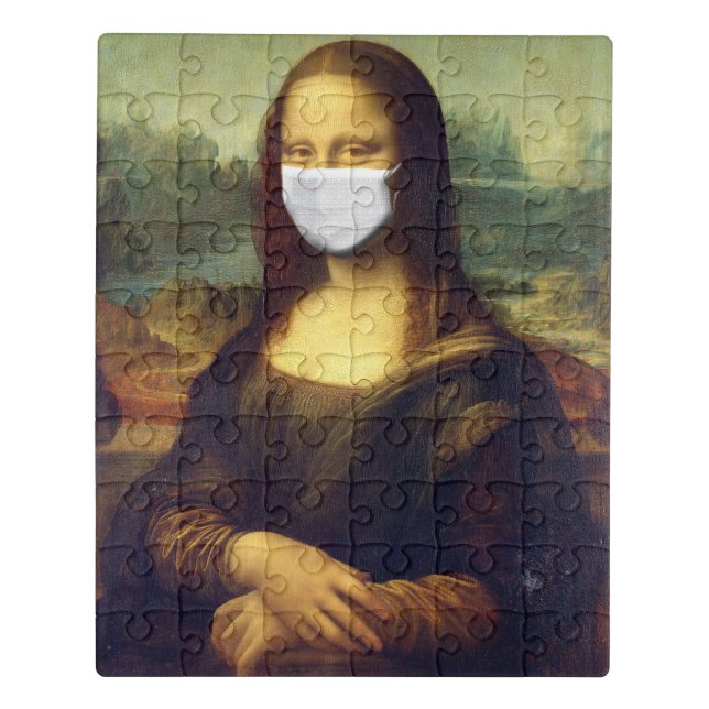 Mona Lisa Via Corona Virus Jigsaw Puzzle (Puzzle Vertical)