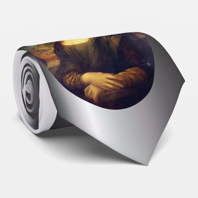 Mona Lisa Via Corona Virus Neck Tie (Rolled)