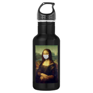 Mona Lisa Via Corona Virus Stainless Steel Water Bottle