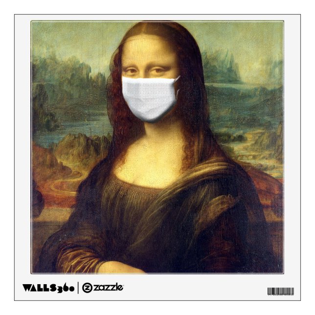 Mona Lisa Via Corona Virus Wall Decal (Front)