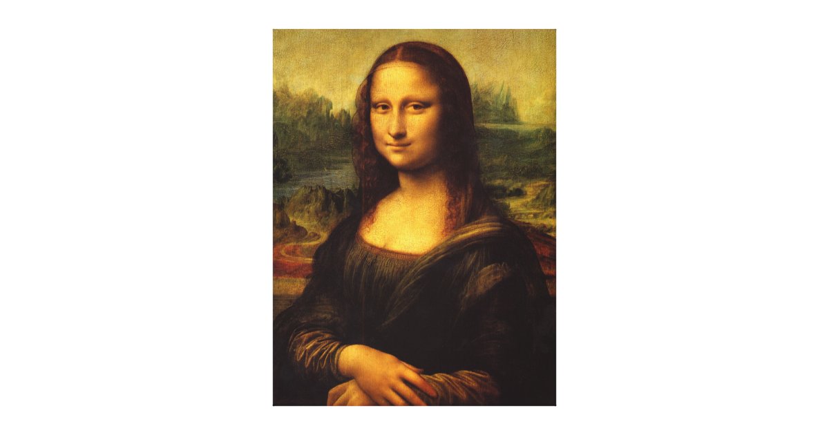 Mona Lisa Wall Canvas | Zazzle