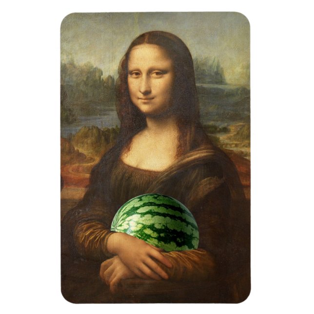 Mona Lisa Watermelon Magnet (Vertical)