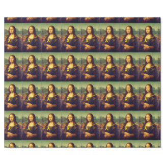 Mona Lisa Wears Yellow Ribbon Wrapping Paper