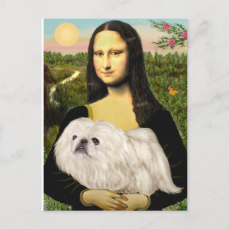 Mona Lisa - White Pekingese (#4) Postcard
