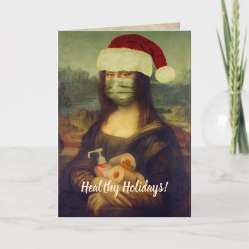 Mona Lisa Wishing You Healthy Holidays Holiday Card