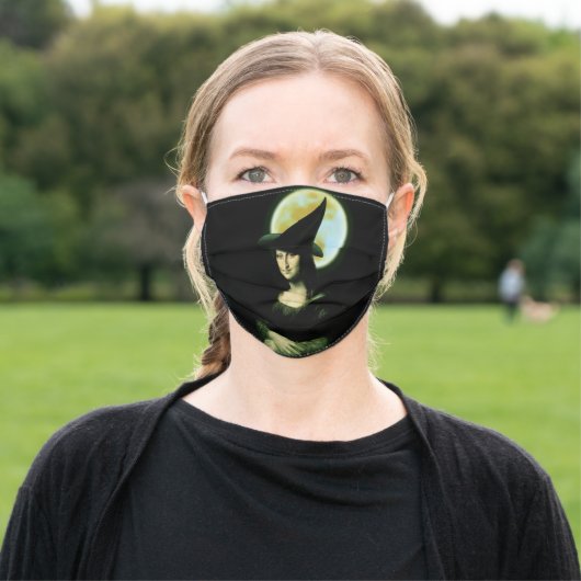 Mona Lisa Witch Halloween Adult Cloth Face Mask (Outside)