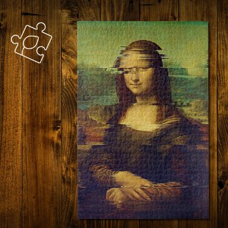 Mona Lisa with a glitch 