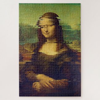 Mona Lisa with a glitch 