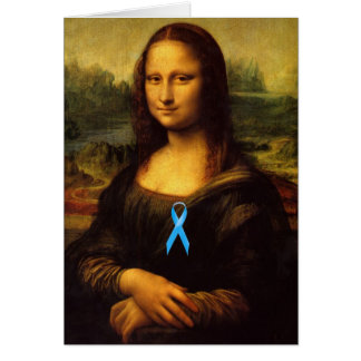 Mona Lisa With Blue Ribbon