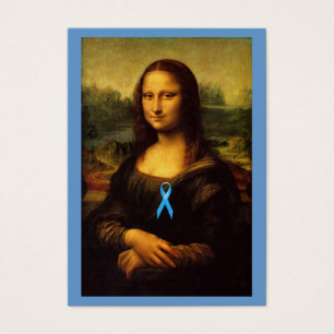 Mona Lisa With Blue Ribbon